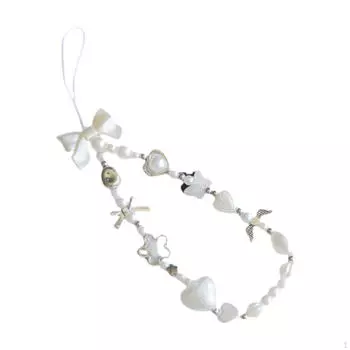 Подвеска на телефон, цепочка-шнурок в виде бабочки, декоративный браслет, подвески из бисера