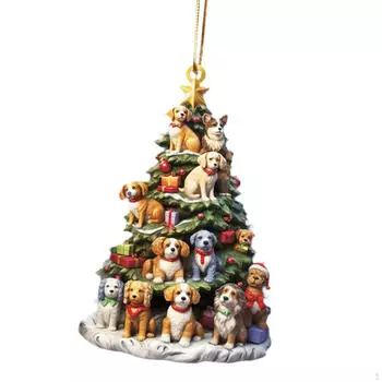 Подвеска на зеркало автомобиля для праздничного украшения, акриловый шарм заднего вида Dog