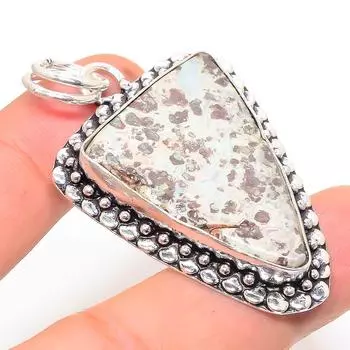 Подвеска Natural Republic с драгоценным камнем Ларимар из стерлингового серебра 925 пробы 2,21 дюйма i6E24