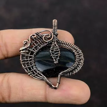 Подвеска Неллита, обернутая медной проволокой, подвеска из драгоценного камня ручной работы, ювелирные изделия Неллита, новейший дизайн, кулон в подарок для нее, ювелирные изделия из медной проволоки