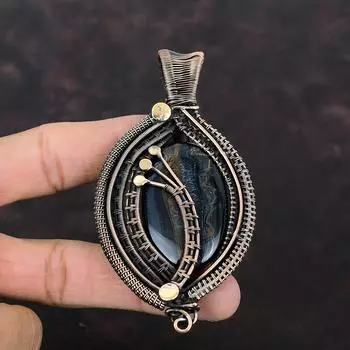 Подвеска Nellite, подвеска из медной проволоки, подвеска ручной работы, подвеска Nellite, ювелирные изделия последнего дизайна, подвеска из меди, подарок для него, женская подвеска