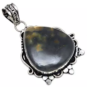 Подвеска Newlite Jasper Gemstone Handmade ко Дню матери, серебряное украшение 2,25 дюйма