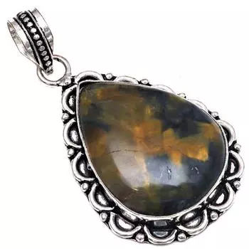 Подвеска Newlite Jasper Gemstone Handmade ко Дню матери, серебряное украшение 2,25 дюйма