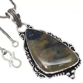 Подвеска Newlite Jasper Gemstone Подарок на День святого Валентина Серебряное ювелирное изделие 2.25