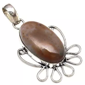Подвеска Ocean Jasper Gemstone Handmade Mother Day Silver Jewelry 2
