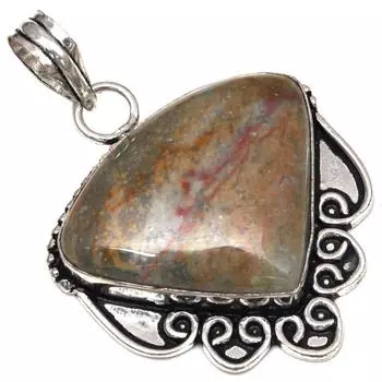 Подвеска Ocean Jasper Gemstone Handmade Mother Day Silver Jewelry 2