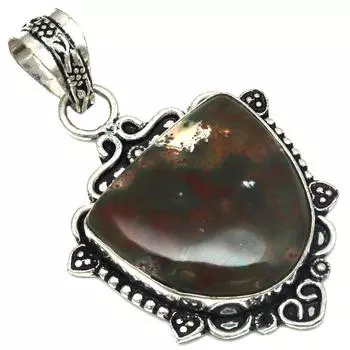 Подвеска Ocean Jasper Gemstone Handmade Mother Day Silver Jewelry 2