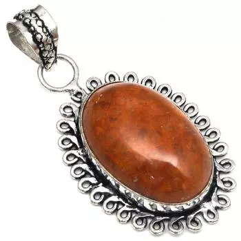 Подвеска Ocean Jasper Gemstone Handmade Mother Day Silver Jewelry 2