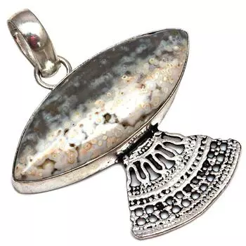 Подвеска Ocean Jasper Gemstone Подарок для нее Серебряные украшения 2