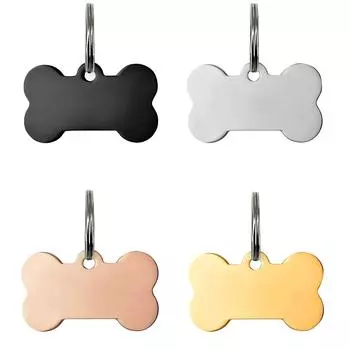 Подвеска-ошейник для домашних животных, брелок-кулон из нержавеющей стали, праздничный подарок, небольшой подарок, металлический кулон с гравировкой One Size чёрный