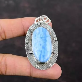 Подвеска Owyhee с синим опалом, подвеска из натурального драгоценного камня, удивительные ювелирные изделия, подвеска из стерлингового серебра 925 пробы, стильная подвеска, ювелирное изделие ручной работы, подарок для жены