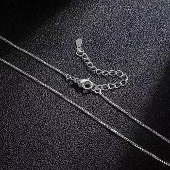 Подвеска-ожерелье с драгоценным камнем в форме сердца и семицветными бриллиантами для женщин