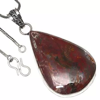 Подвеска-палочка Агат Драгоценный камень Ручной Работы Подарок Для Нее Серебряные Украшения 2.25