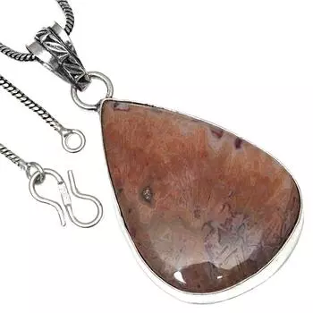 Подвеска-палочка Агат Драгоценный камень Ручной Работы Подарок Для Нее Серебряные Украшения 2.25