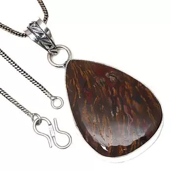 Подвеска-палочка с агатовым камнем, этническое серебряное украшение ко Дню святого Валентина, 2 дюйма