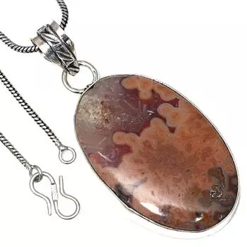 Подвеска-палочка с агатовым камнем, этническое серебряное украшение ко Дню святого Валентина, 2,25 дюйма