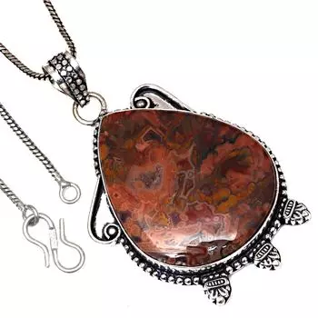 Подвеска-палочка с агатовым камнем, подарок на день святого Валентина, серебряное украшение 2,25 дюйма