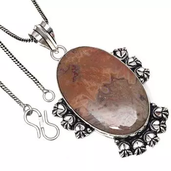 Подвеска-палочка с агатовым камнем, подарок на день святого Валентина, серебряное украшение 2,25 дюйма