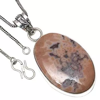 Подвеска-палочка с агатовым камнем, подарок на день святого Валентина, серебряное украшение 2 дюйма