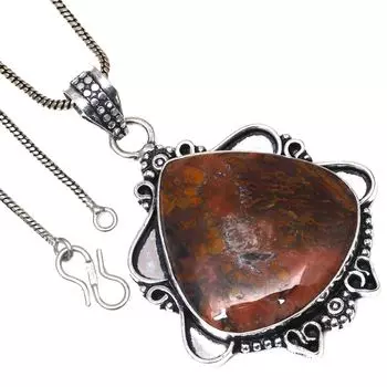 Подвеска-палочка с агатовым камнем, подарок на день святого Валентина, серебряное украшение 2,25 дюйма