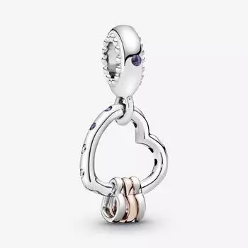 Подвеска Pandora Accented Hearts 787247NLCMX