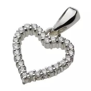 Подвеска Pave Heart из циркония fp0205 [Figmart] [Серебряный аксессуар]