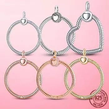 Подвеска Pave O из стерлингового серебра 925 пробы для оригинального ожерелья с цепочкой-кабелем, ювелирные изделия своими руками