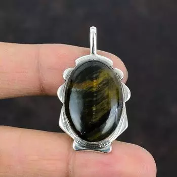 Подвеска Pietersite из стерлингового серебра 925 пробы, оригинальный драгоценный камень, подвеска ручной работы, изящная подвеска, достойные серебряные украшения, подарки для мамы