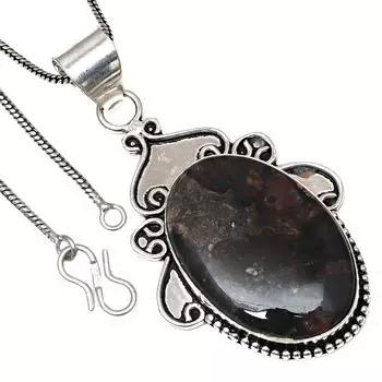 Подвеска Питерсайт Драгоценный камень Ручная работа Подарок на День святого Валентина Серебряное ювелирное изделие 2