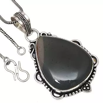 Подвеска Полиграмма Яшма Драгоценный Камень Подарок на День Святого Валентина Серебряное Украшение 2