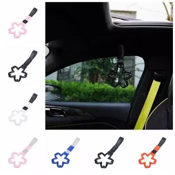 Подвеска Предупреждение Подвесное кольцо Вишневый цвет Автокатастрофа Предупреждение Ремень Авто украшение pink-black strap