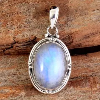 Серебряный кулон Лунный камень, Кулон Рейки, Серебряная подвеска, Ювелирные изделия ручной работы из стерлингового серебра 925 пробы, Подарки для нее белый