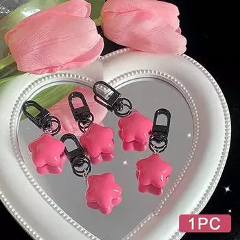 Подвеска Rose Red Fat Star Keychain Backpack Hangings Decoration Accessories Gifts