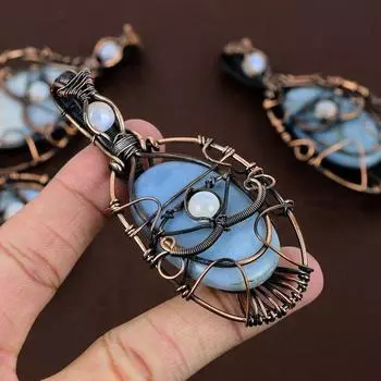 Подвеска ручной работы из медной проволоки из натурального камня говлит яшма 3,39 дюйма i4l03