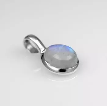 Подвеска ручной работы из серебра 925 пробы с красивым радужным лунным камнем и драгоценным камнем 14.05mm белый