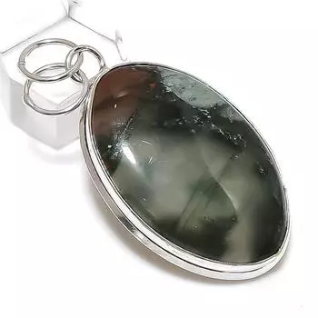 Подвеска ручной работы из стерлингового серебра 925 пробы с натуральным болдер опалом 2,17 дюйма J6q55