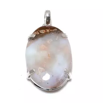 Подвеска ручной работы из стерлингового серебра 925 пробы с натуральным болдер опалом 2,09 дюйма f4N07