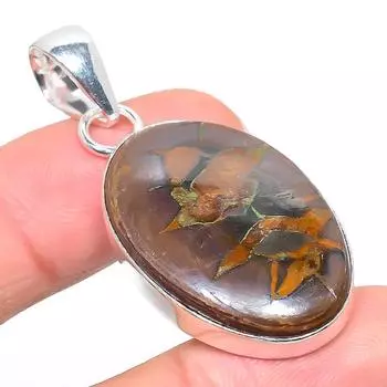 Подвеска ручной работы из стерлингового серебра 925 пробы с натуральным септерианским драгоценным камнем 2,01 дюйма s6r32