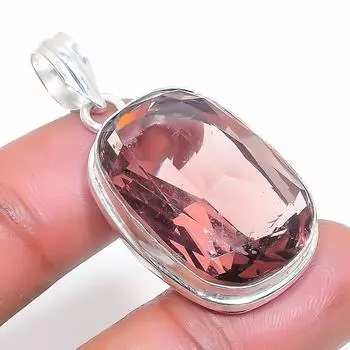 Подвеска ручной работы из стерлингового серебра 925 пробы с морганитом 1,65 дюйма f5u41