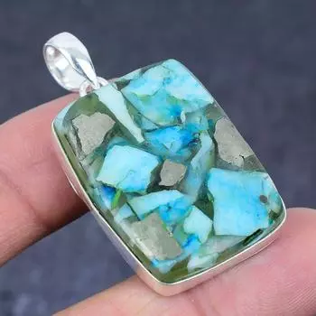 Подвеска ручной работы из стерлингового серебра 925 пробы с натуральным драгоценным камнем колючая устрица 1,85 дюйма w9D11