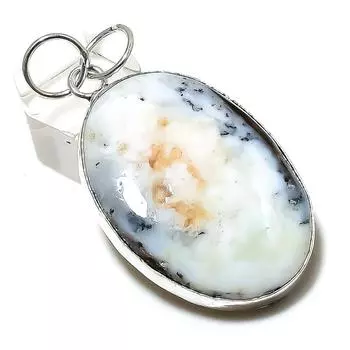 Подвеска ручной работы из стерлингового серебра 925 пробы с натуральным болдер опалом 2,32 дюйма W9V43