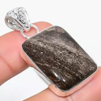 Подвеска ручной работы из стерлингового серебра 925 пробы с натуральным драгоценным камнем дикой лошади 1,69 дюйма b9T41