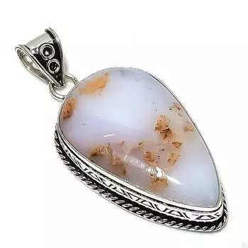 Подвеска ручной работы из стерлингового серебра 925 пробы с натуральным драгоценным камнем хризопразом 2,48 дюйма s1Q03