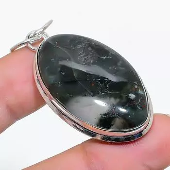 Подвеска ручной работы из стерлингового серебра 925 пробы с натуральным болдер опалом 2,09 дюйма K6t67