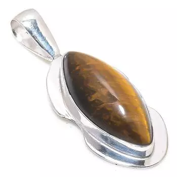 Подвеска ручной работы из стерлингового серебра 925 пробы с натуральным тигровым глазом 2,09 дюйма L6C19