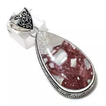 Подвеска ручной работы из стерлингового серебра 925 пробы с натуральным драгоценным камнем дикой лошади 2,36 дюйма Q7D15