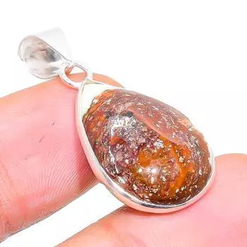 Подвеска ручной работы из стерлингового серебра 925 пробы с натуральным драгоценным камнем дикой лошади 1,30 дюйма a3s01