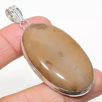 Подвеска ручной работы из стерлингового серебра 925 пробы с натуральным драгоценным камнем Мукаит 2,52 дюйма d7t13