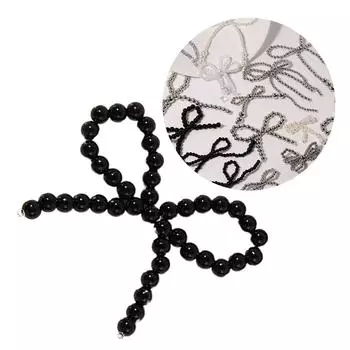 Подвеска ручной работы с бантом из бисера, ювелирная часть, ювелирное украшение, браслет, очаровательный элегантный бантик, компонент для ювелирных изделий 11