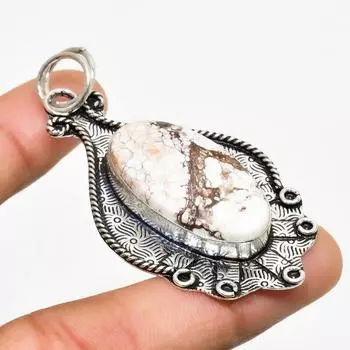 Подвеска ручной работы с драгоценным камнем «Дикая лошадь», посеребренная 925 проба, 2,46 дюйма 2.46 красный